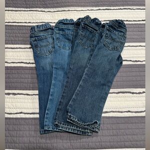 GUC- 4 Pairs Children’s Place Boot Cut Jeans 3T